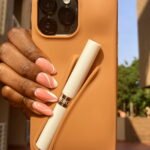 Lipstick Holder Silicone Phone Case - Brown