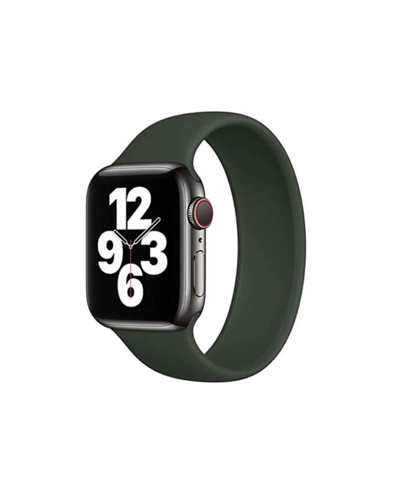 Dark Green Silicone Solo Loop Strap for Apple Watch