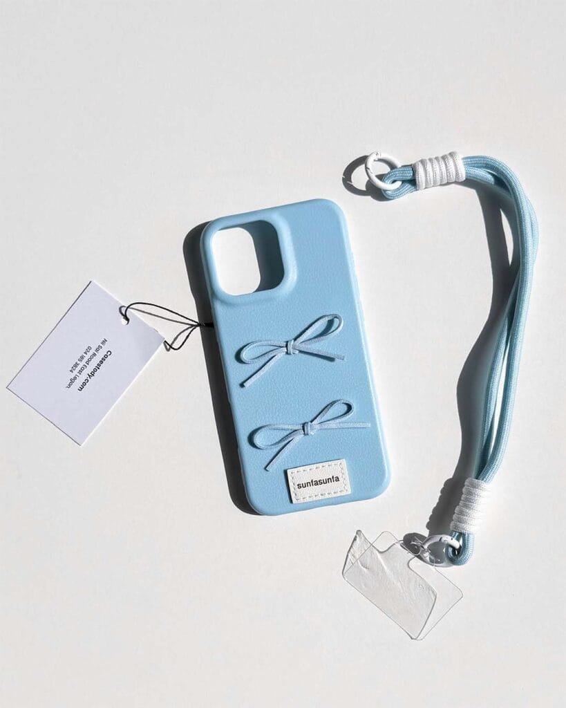 Baby Blue Bow Phone Case