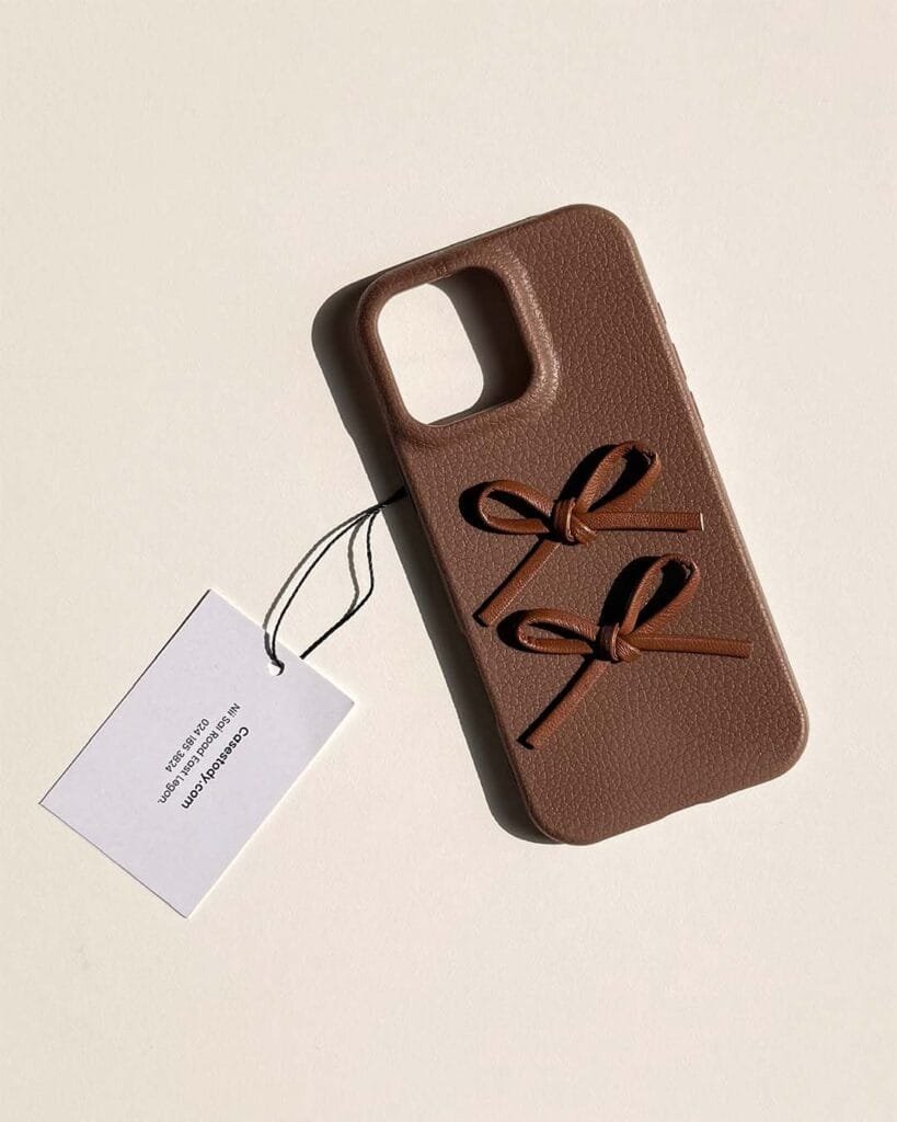 Brown Bow Phone Case