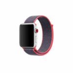 Charcoal & Red Nylon Sport Loop Strap for Apple Watch