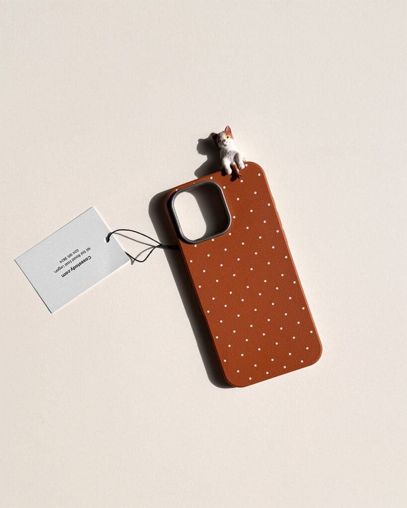Kitty Polka Dot Phone Case