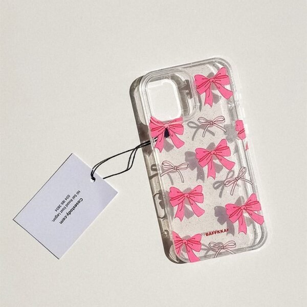 Pink Bow Sparkle Phone Case