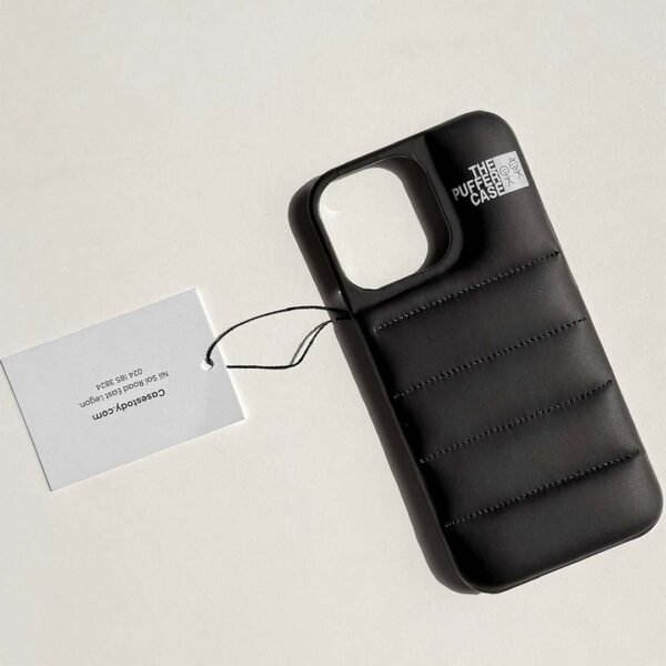 Puffer Phone Case For 16 Pro Max - Black
