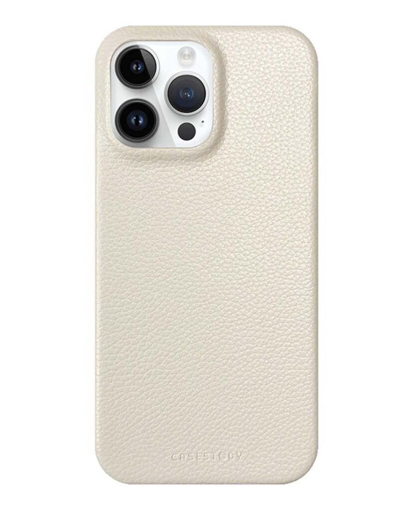 White Leather Phone Cases