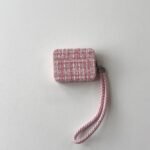 Pink Tweed Airpods Case