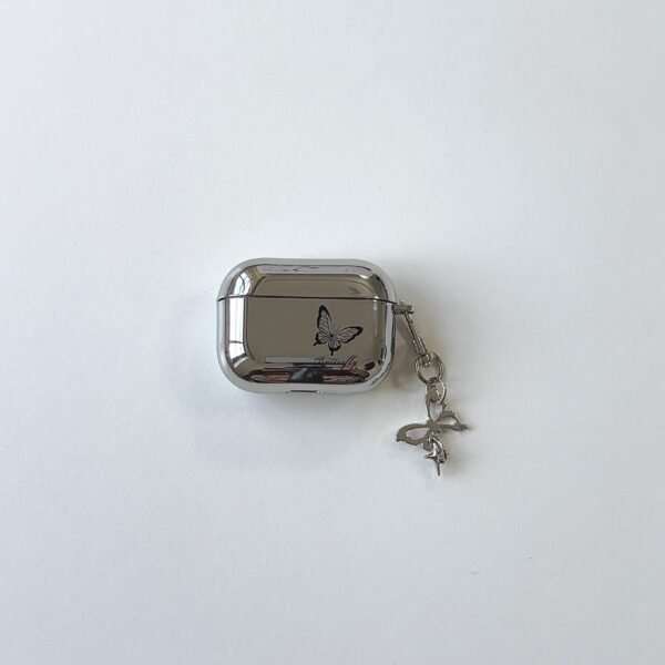 Chrome Butterfly Airpods Case