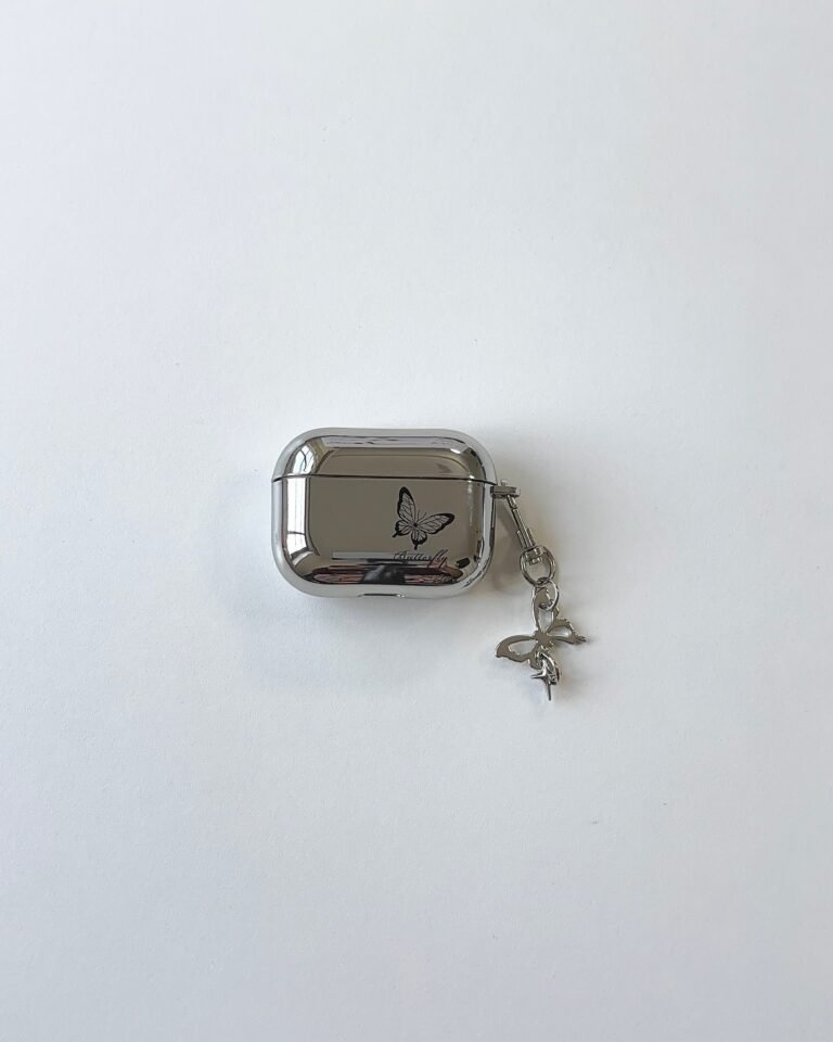 Chrome Butterfly Airpods Case