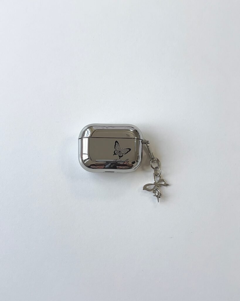Chrome Butterfly Airpods Case