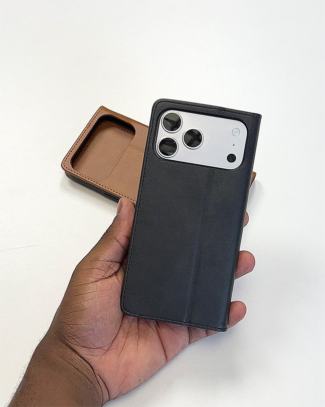leather flip Case for 17 Pro Max