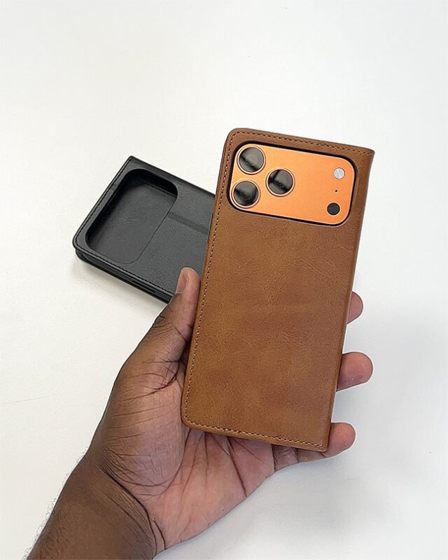 leather flip Case for 17 Pro Max
