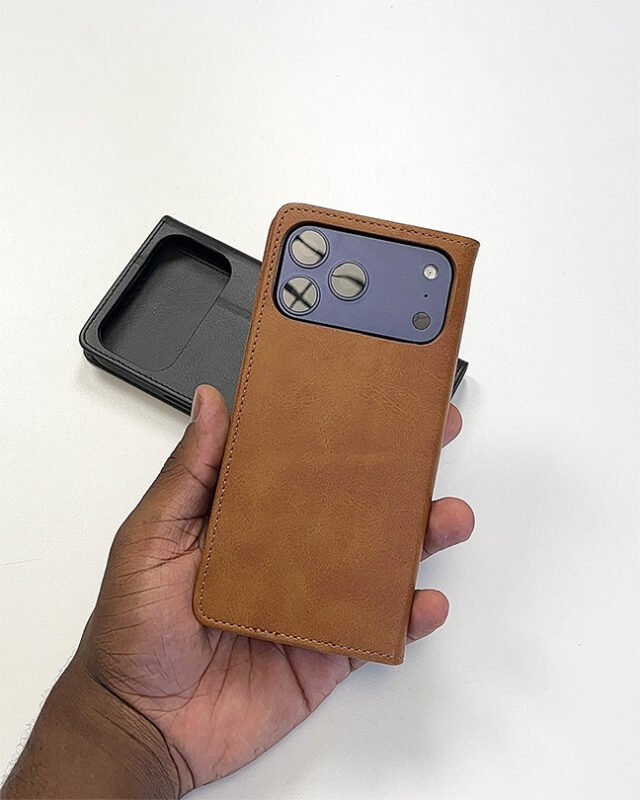 leather flip Case for 17 Pro Max