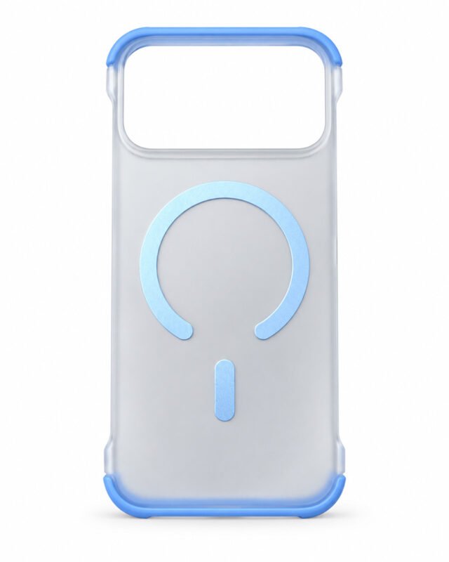 Edgeless Transparent Magsafe Case (Blue)